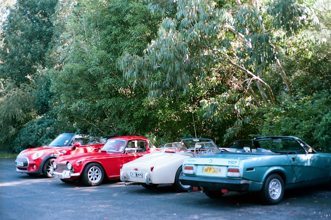 Classic car event film with vintage cars gathered at a meet